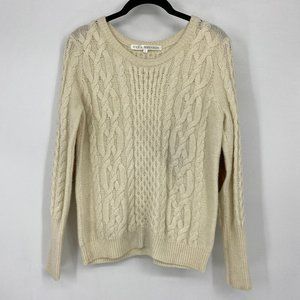 Ulla Johnson Cable Knit Sweater Elbow Patch